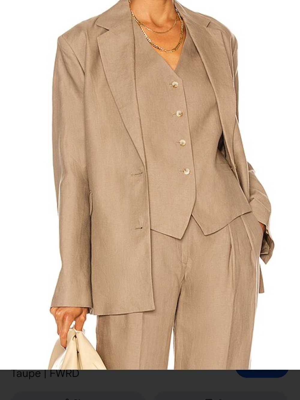 Loulou Studio Taupe Linen Blazer